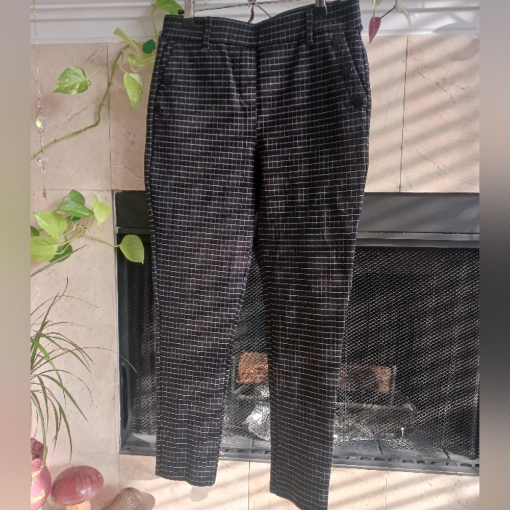 Black And White Cigarette Pants